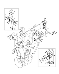 Chute Control Diagram and Parts List for 3X26-INCHHD31AH55SX (31AH55SX710)(2014) Cub Cadet Snow Blower